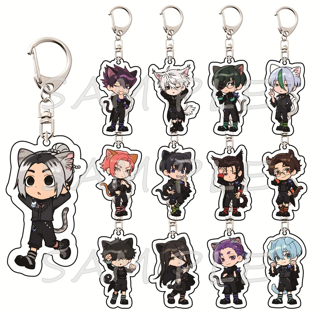 Blue Lock 6cm Acrylic Keychains Cat Ear Chibi Style Anime Collectible Bag Pendant Fan Gift