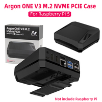 Argon ONE V3 M.2 NVME Case for Raspberry Pi 5 Aluminum Shell Bulit-in PWM Fan Heatsinks for RPI 5