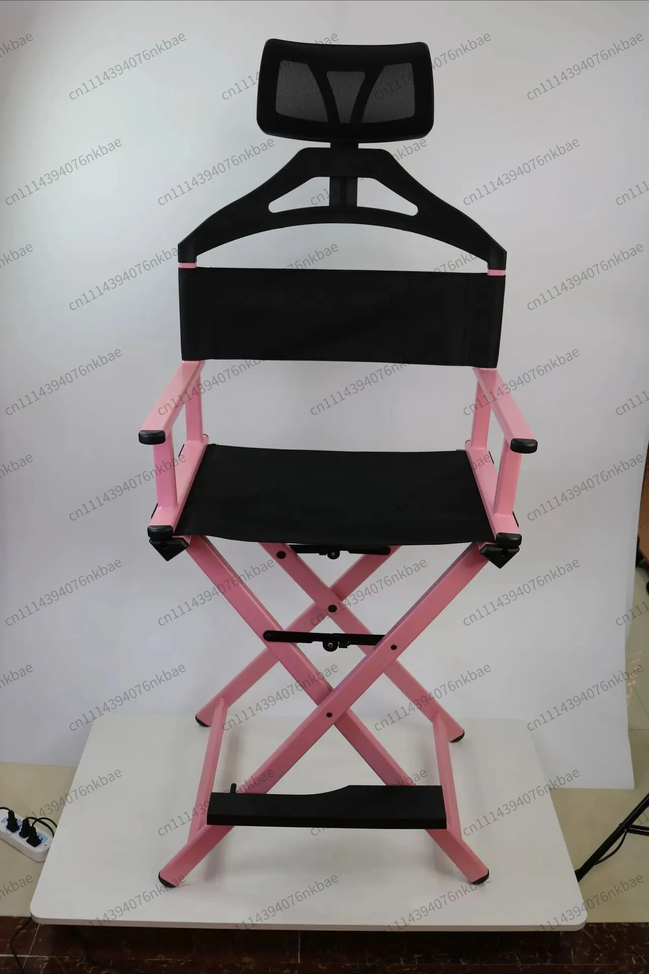 Portable Compact Aluminum Folding Director Chair, Professional Makeup Stool for Studio Shooting Outdoor Camping Picnic Use