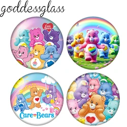 New Care Bears Colorful Rainbow Loves 12mm/18mm/20mm/25mm Round photo glass cabochon demo flat back Making findings keychain