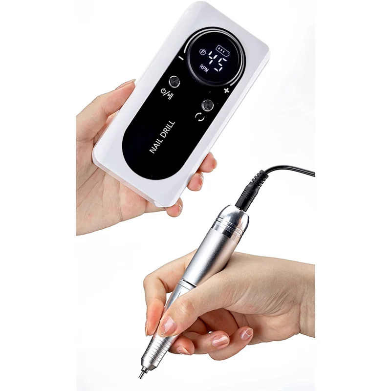 

45000RPM Electric Portable Nail Drill Machine Rechargeable Low Noise Nail Sander File For Manicure Salon Tool Durable Purple-New