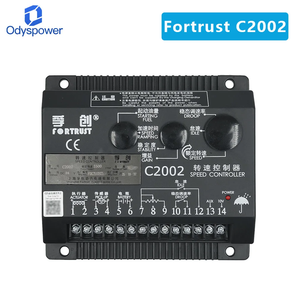 Fortrust C2002 speed controller for DC motor speed governor diesel generator intelligent control board original parts