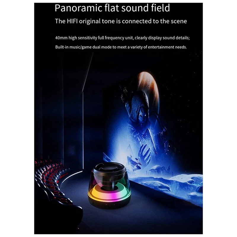 New Magnetic Bluetooth Speaker Wireless Outdoor Plug-In Card Small Speaker Rgb Atmosphere Light Bluetooth Small Speaker