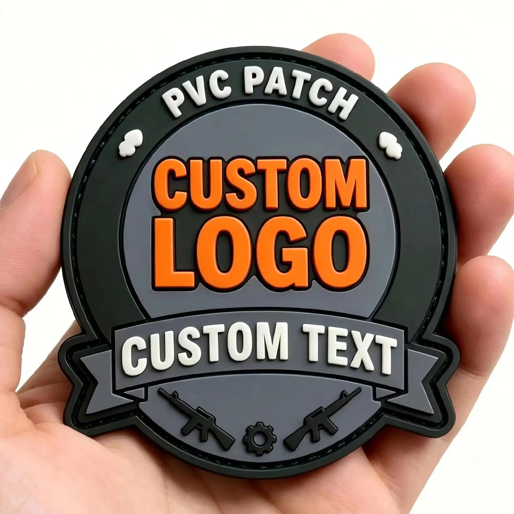 Hook and loop Low MOQ Factory Direct Custom Your Own Logo Embroidery Patch Iron On Sew On Badges Bulk Wholesale Washable Patches