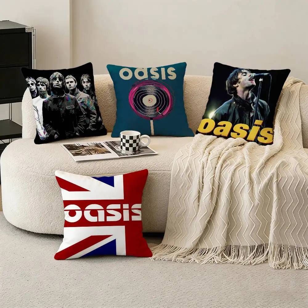 

O-Oasis Band Pillow Case Cushion Cover Throw Pillow Case For Car Sofa