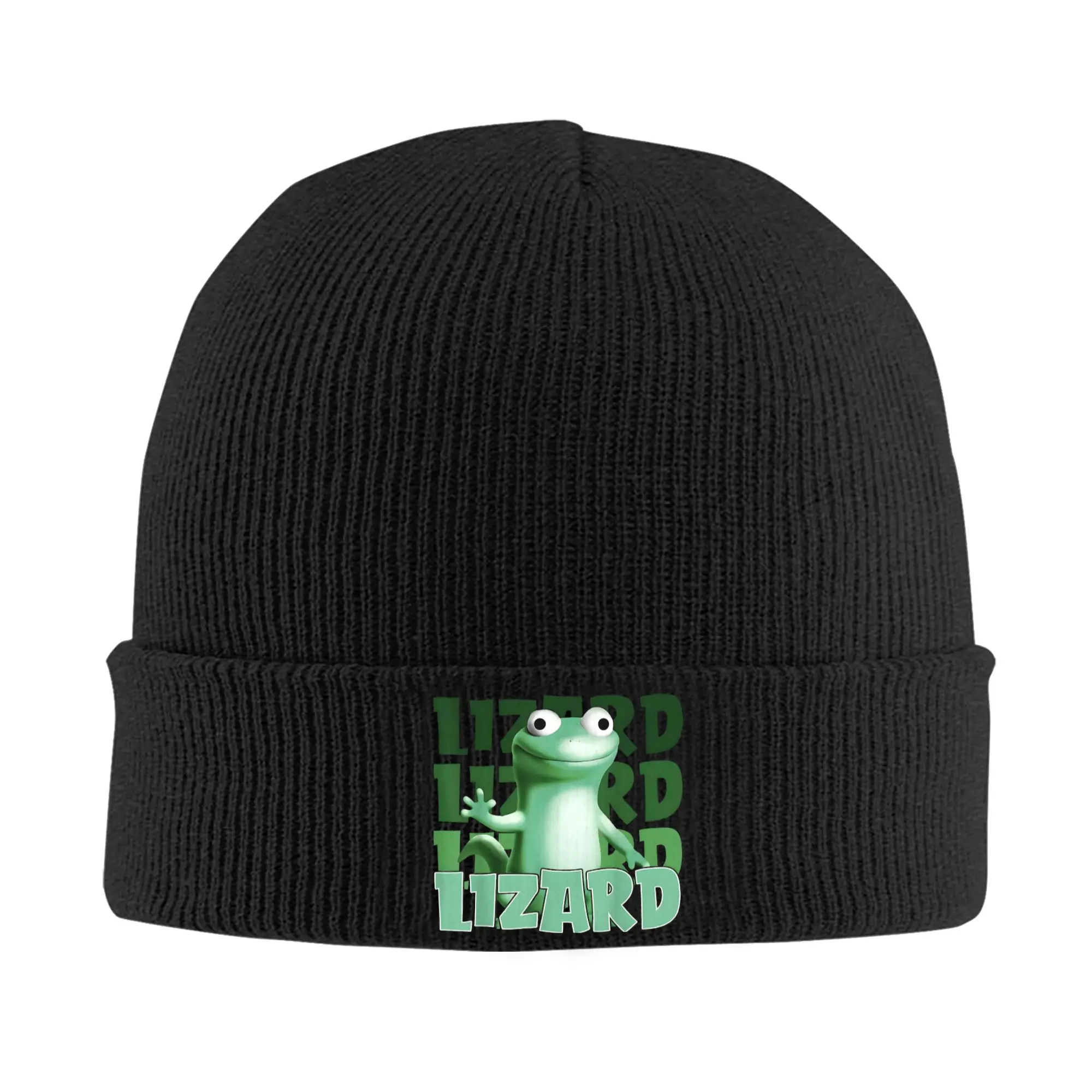 Weirdcore Animal Tom Lizard Lizard Lizard Knitted Caps for Women Men Skullies Beanies Autumn Winter Hats Acrylic  Crochet Cap ,