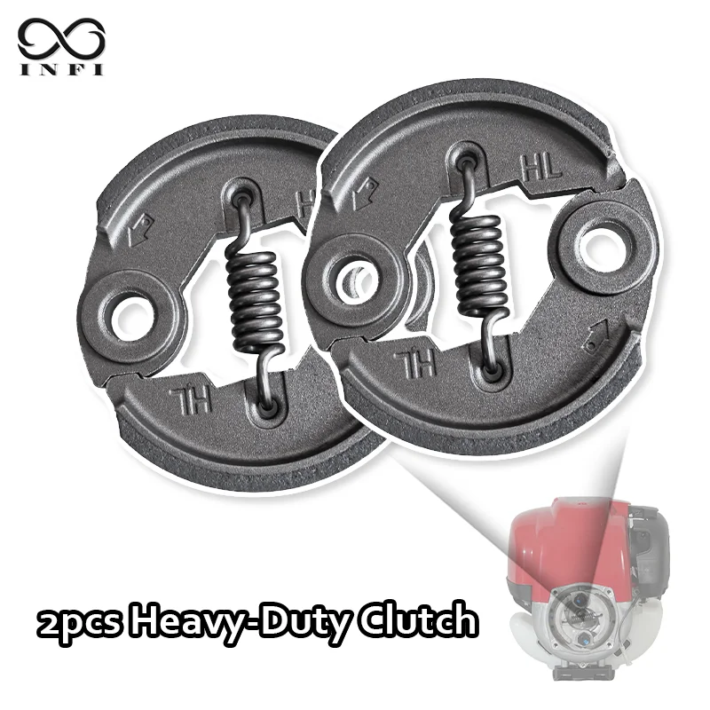 2-Pack Heavy-Duty Clutch with Spring, Durable Metal Replacement, Fits for 43cc/47cc/49cc/GX31/GX35 Grass Trimmers & Lawn Mowers