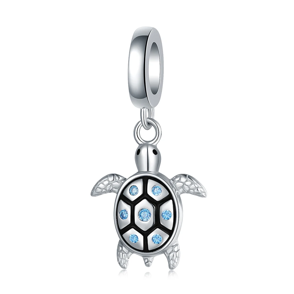 

925 Sterling Silver Sea Turtle Bead Nature Ocean Charm Fit European Bracelet Jewelry Birthday Christmas Gift for Women Mom Girls