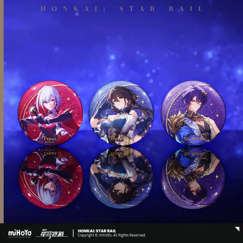 Sunsyea Honkai Star Rail Official Merch miHoYo Original Authentic XJLX Series Badge Vol.1 Dan Heng Blade Kafka Dr. Ratio