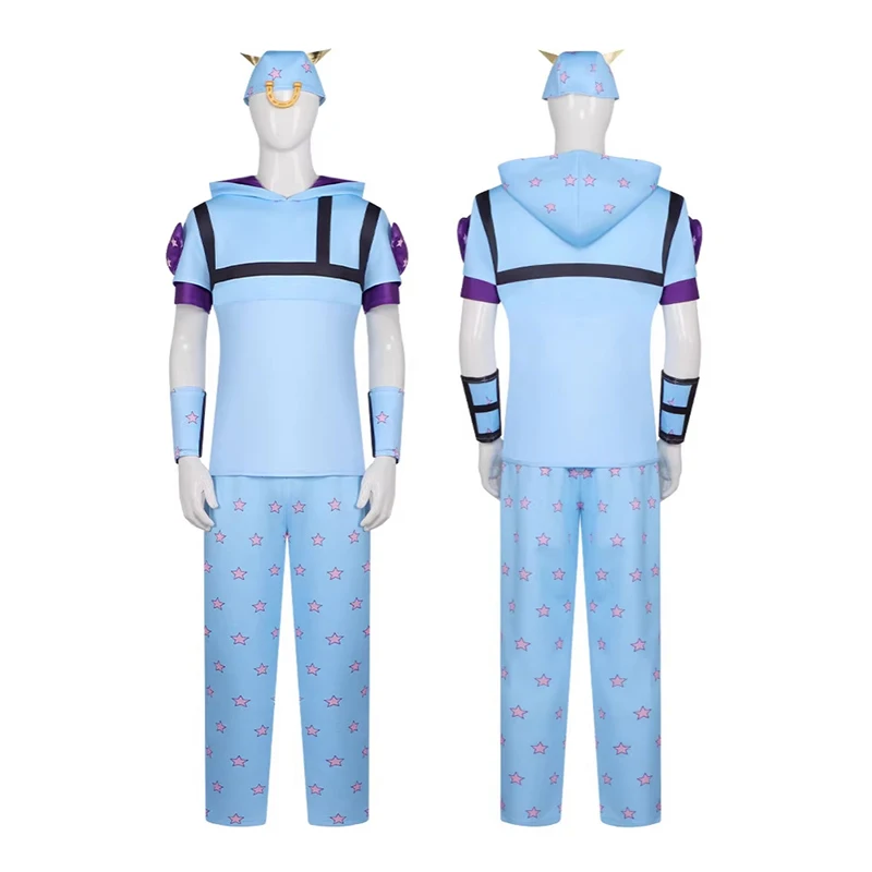 

Костюм для косплея Джонни Джостара из аниме JoJo's Bizarre Adventure: топ, брюки, шляпа, униформа для Хэллоуин-карнавала, ролевых игр, для взрослых
