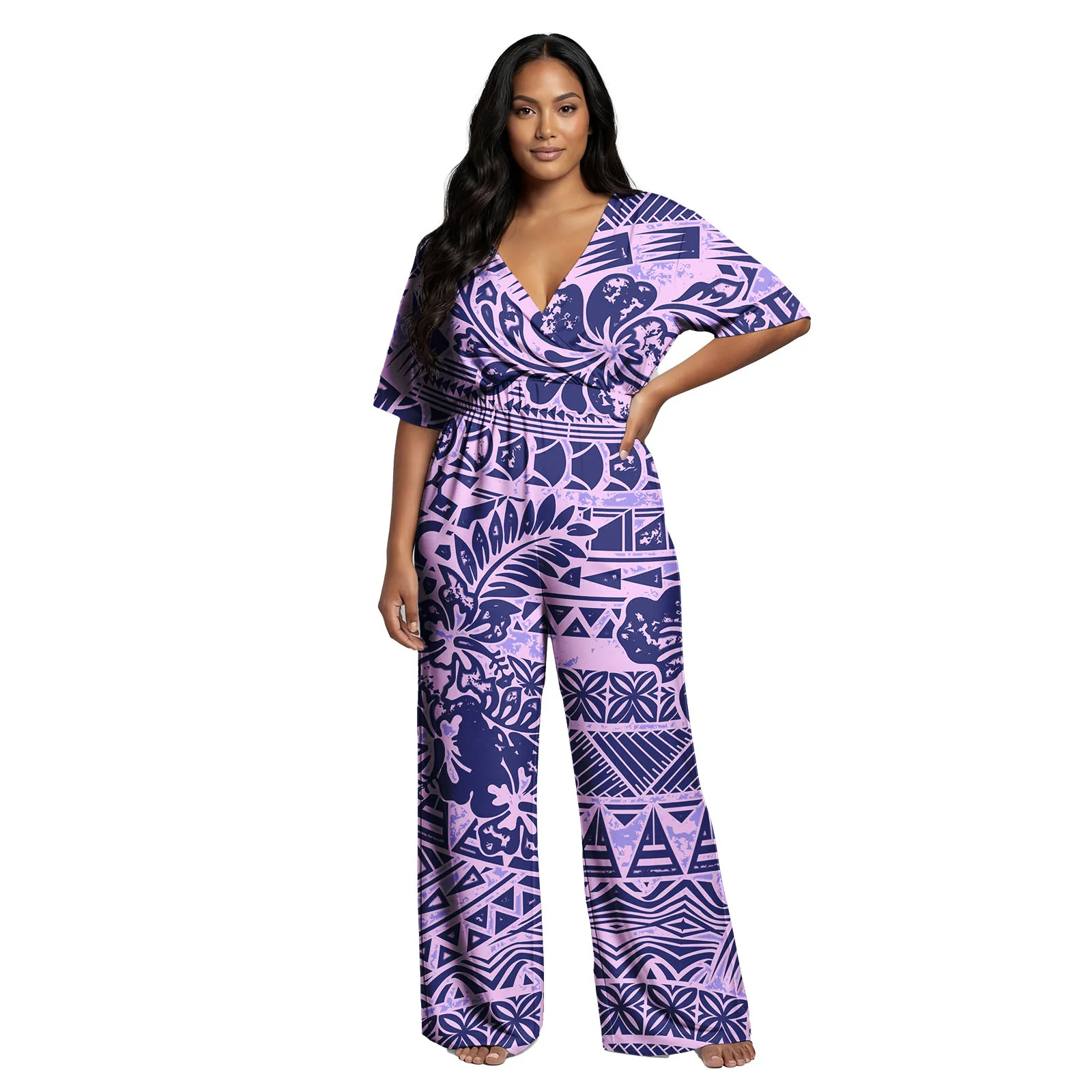 ملابس نسائية عصرية بشعار مخصص عالي الجودة ملابس نسائية كبيرة الحجم مثيرة تصميم كلاسيكي من ساموا بولينيزيا القبلية رومبير نسائي