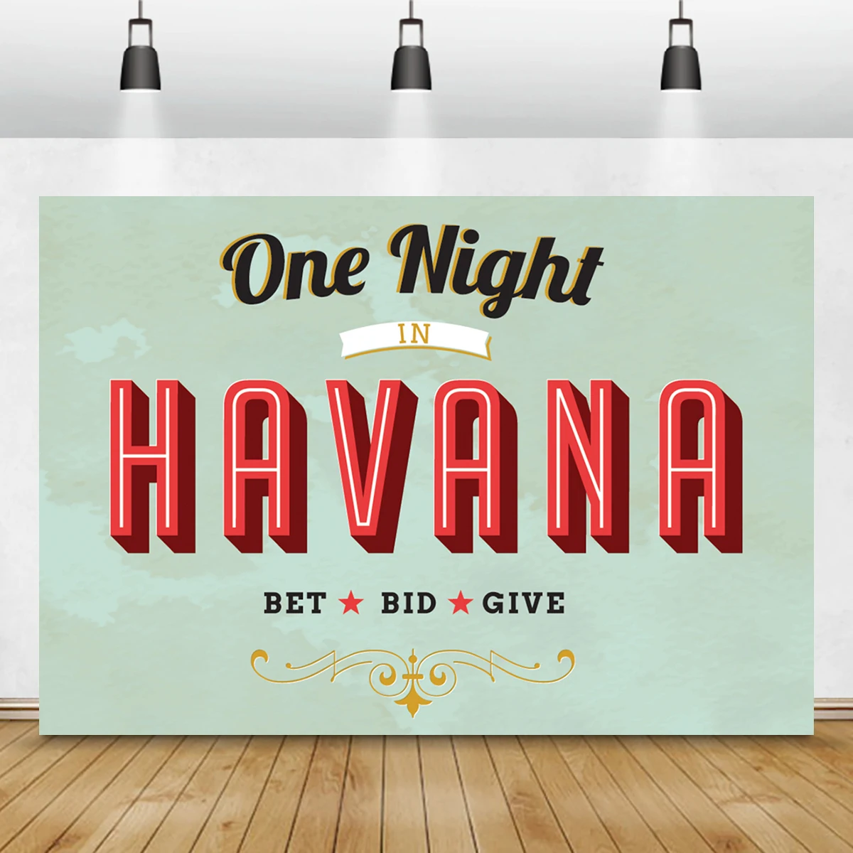 One Night Havana Party Background Music Sundown Tropical Plant Beach Birthday Backdrop Baby Shower Customiz Banner Decoration