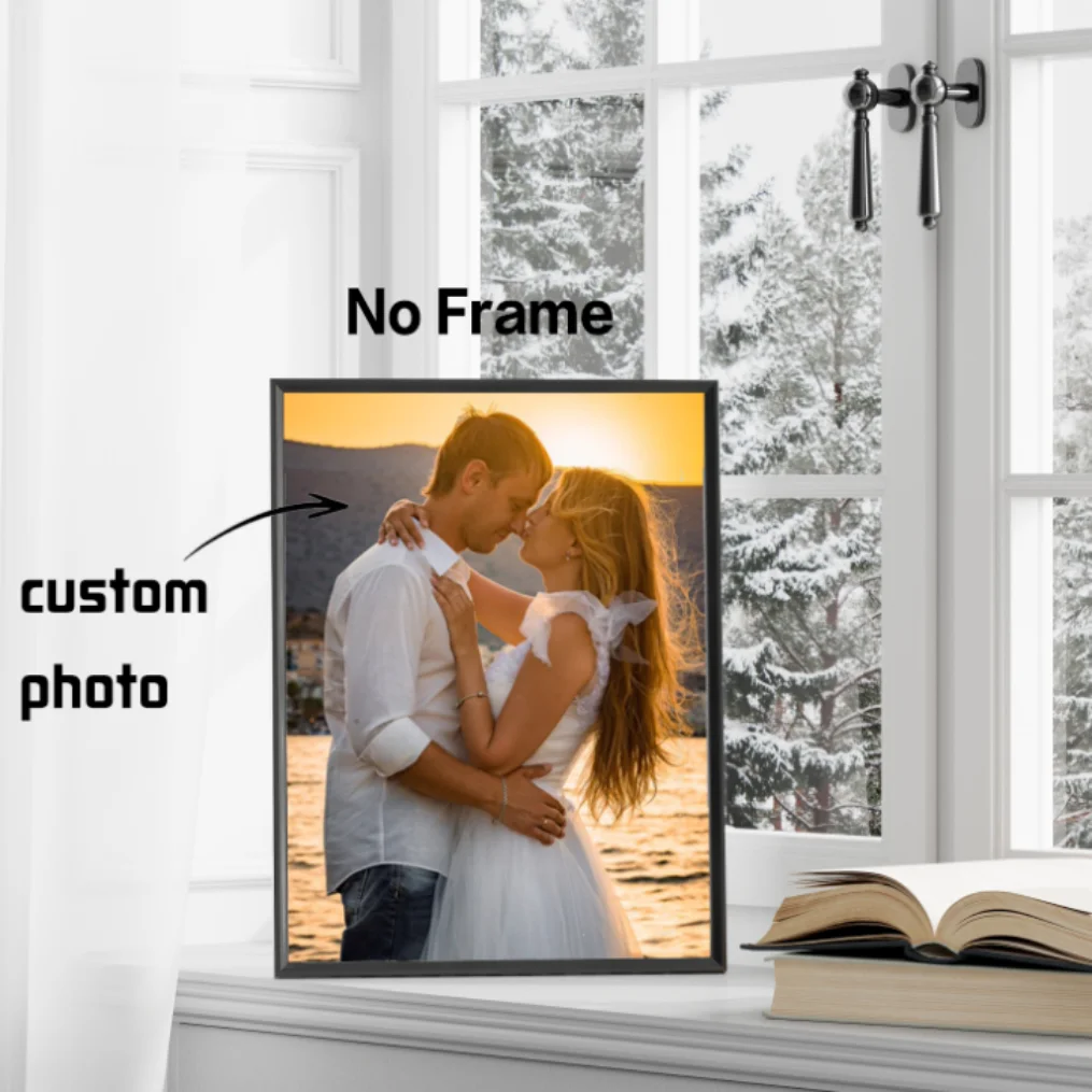 شخصية قماش طباعة HD زوجين صور فرملس تخصيص صورتك شخصية جدار ملصق فني صالون صور ديكور المنزل