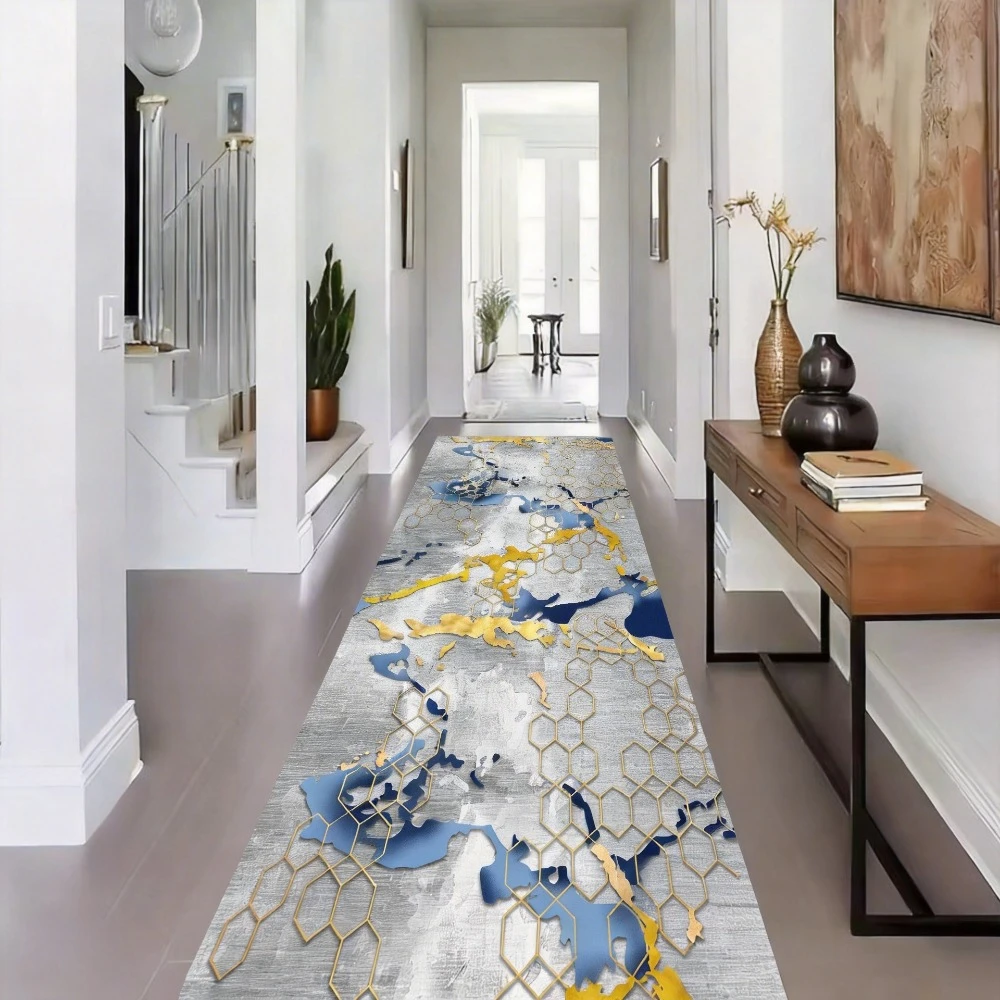 

European Hallway Carpets Living Room Area Rugs Runner Bedroom Decor Home Crystal Velvet Big Size Floor Passageway Mats Lobby