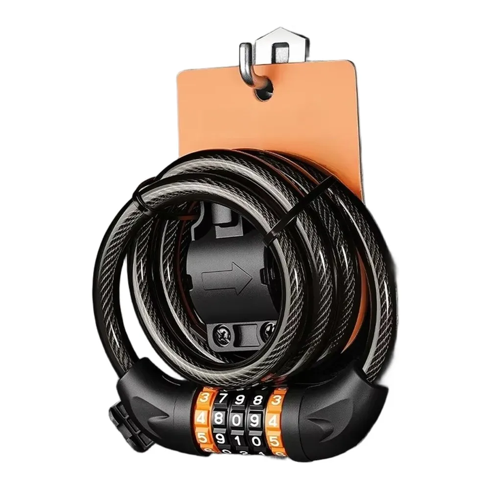 For Bicycle Security Cable Lock with 5-Digit Combination and Mount for Easy Transport on Bikes for scooters E- for scooters