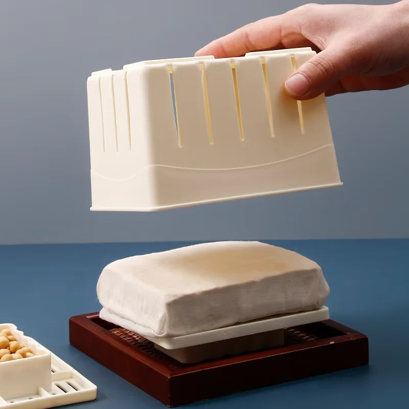 Homemade Tofu Mold Soybean Curd Tofu Making Mold With Cheese Cloth DIY Plastic Press Moulds Kitchen Cooking Tool Set