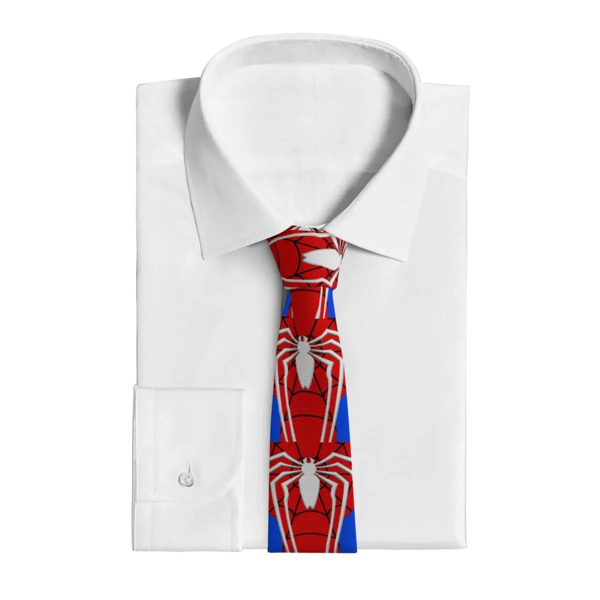 Krawat Spiderman Spider-man Męski Jedwab Poliester 8 cm Szerokości Geek Nerdy Gamer Krawat do Codziennego Noszenia dla Mężczyzn Prezent Ślubny