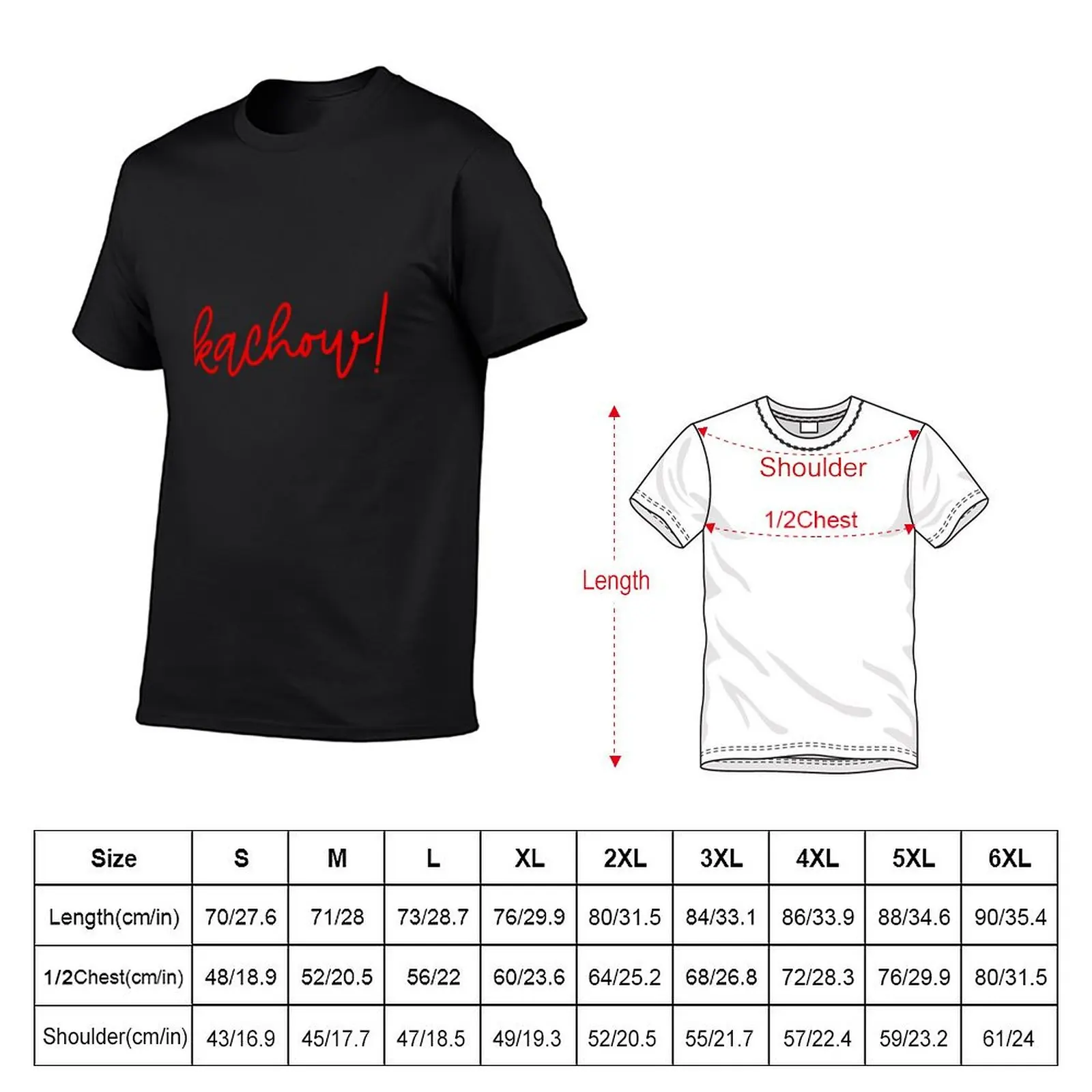 Kachow script T-Shirt plain designer shirts t shirts for men pack