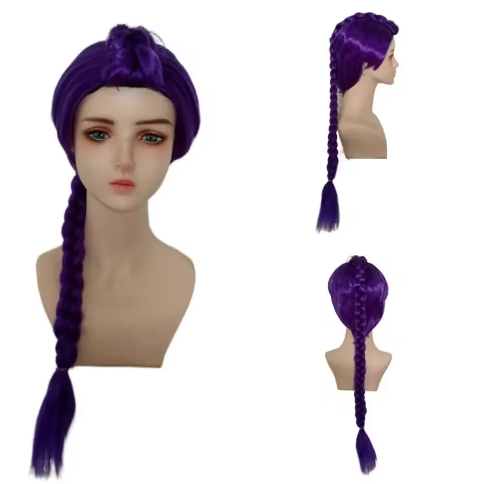 peruca-sintetica-longa-roxa-para-trancas-de-anime-rabo-de-cavalo-cosplay-fantasia-de-halloween-dourada-rosa-preta-coque-para-meninas-e-criancas