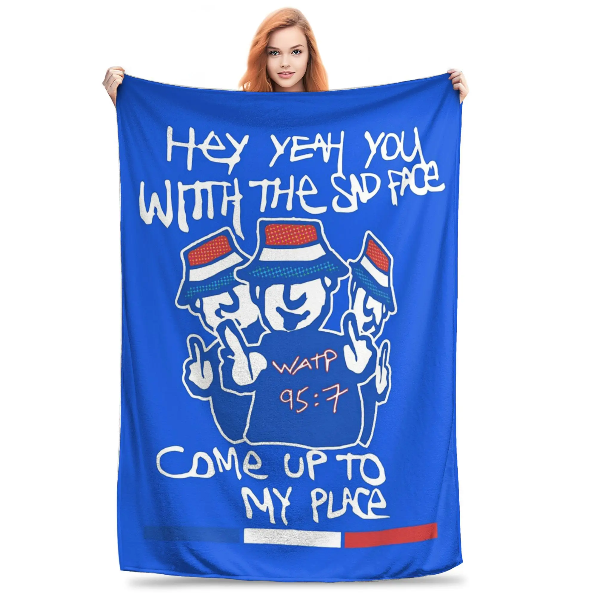 Glasgow Rangers Graffiti Live It Up Blankets Soft Warm Flannel Throw Blanket Cover for Bed Living room Picnic Travel Home Couch
