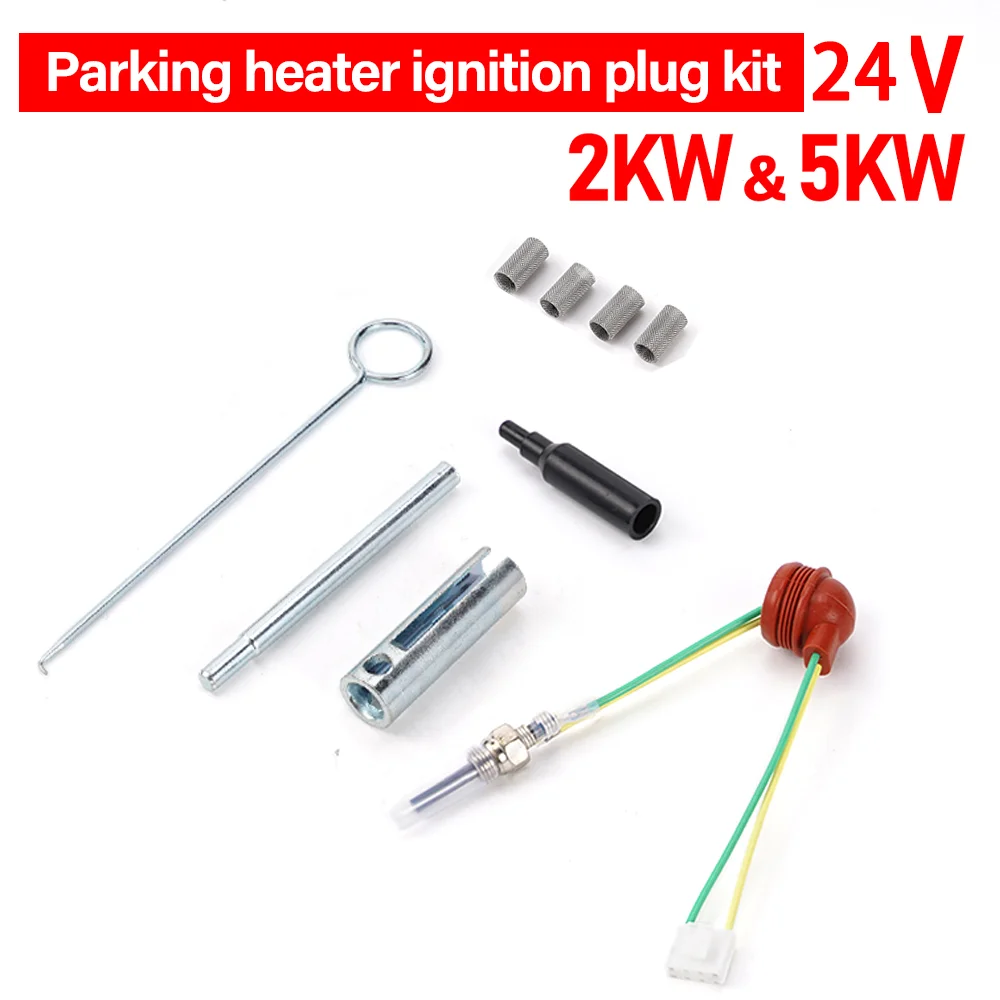 

24V Glow Plug Ignition Kit 9 Pieces With Wrench Lever For 2KW 5KW 8KW Diesel Parking Heater Webasto Eberspacher Car Truck Van