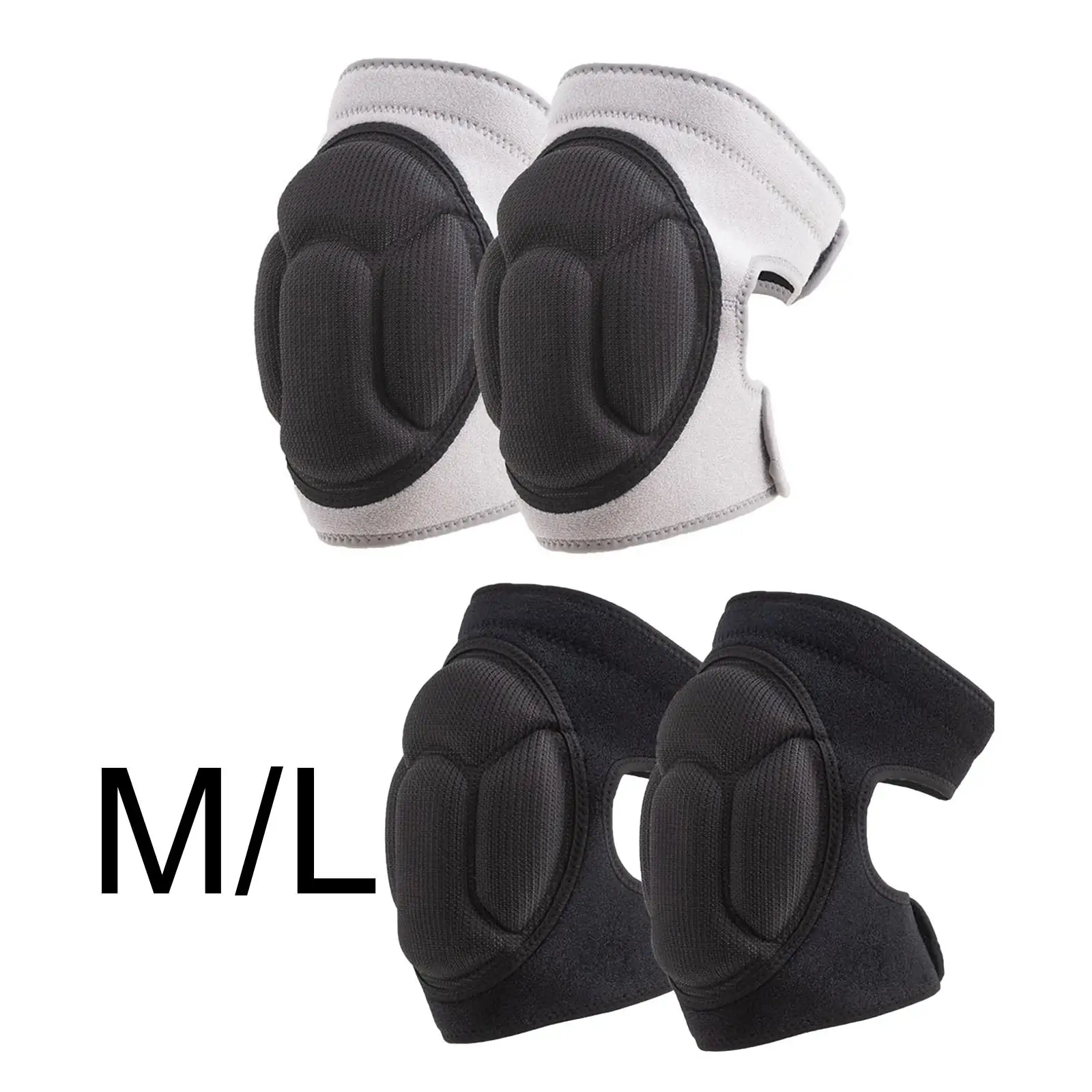 1Pair Knee Pads Skating Adjustable Non Slip Outdoor Anti Collision EVA Breathable Protective Sleeve Work Basketball Cleaning