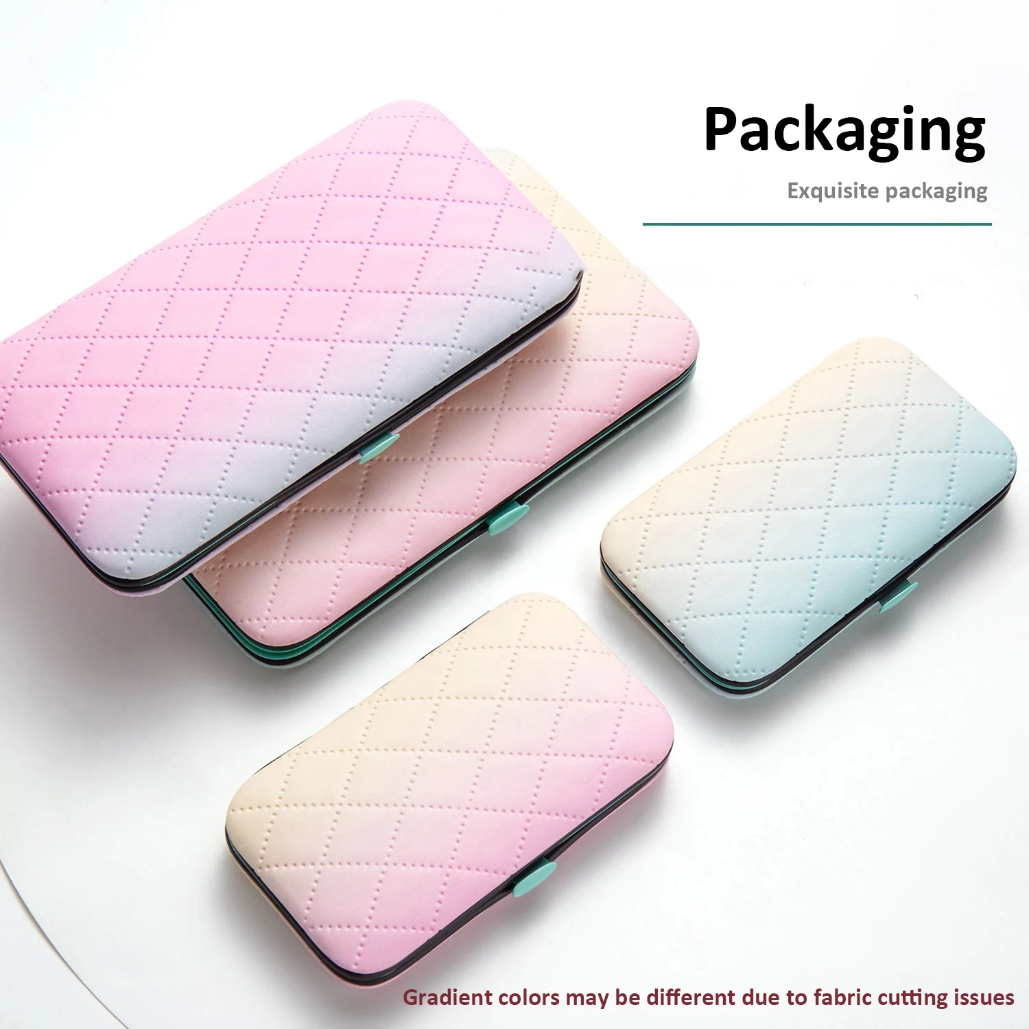 Kit professionnel de manucure et pédicure en acier inoxydable, 7/10/12/18 pièces, soins des ongles de précision avec étui de voyage avec coupe-ongles