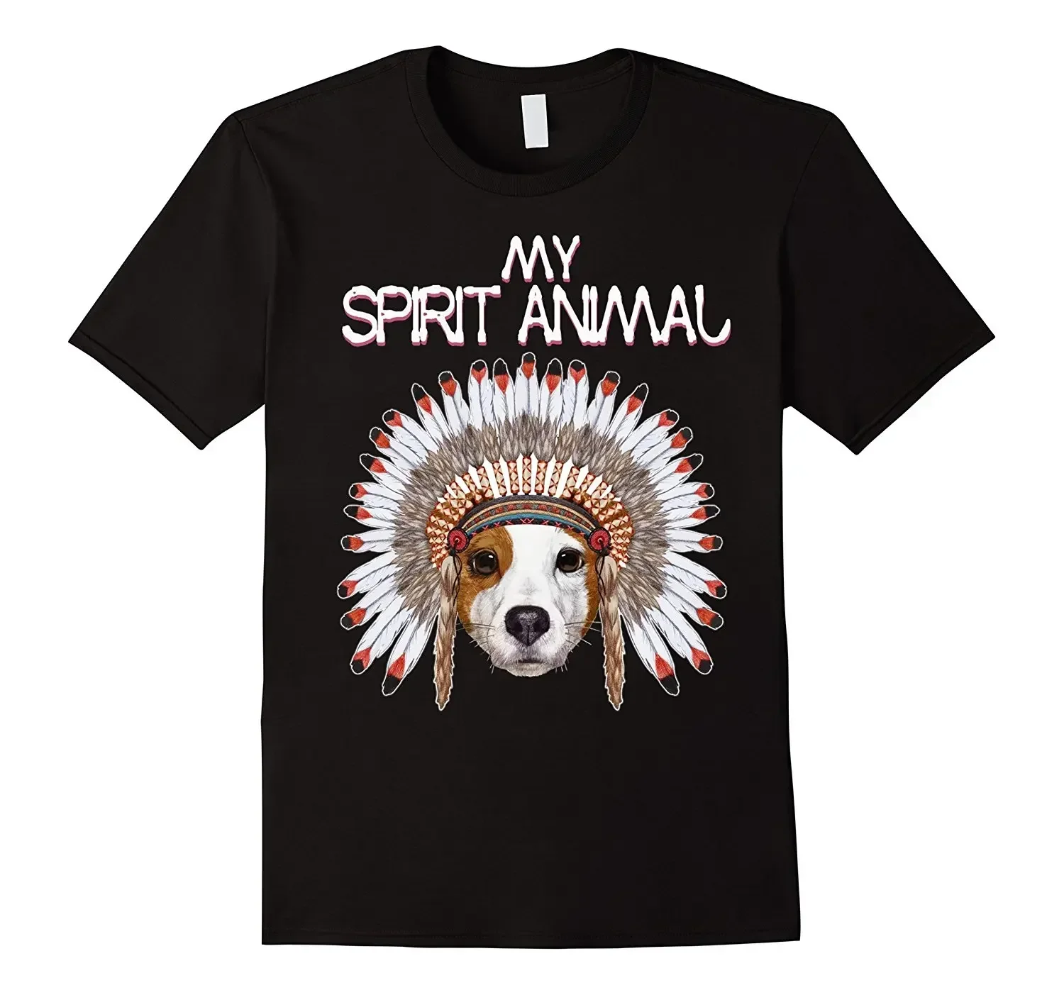 Bonito jack russell cão meu espírito animal amantes do cão presente camiseta 100% algodão o-pescoço manga curta casual masculino camiseta tamanho S-3XL