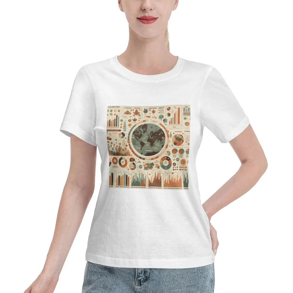 Summer Staple Climate Crisis Earth S Heating Emergency Women's T-shirt Casual Dating Trendy Basic Tee