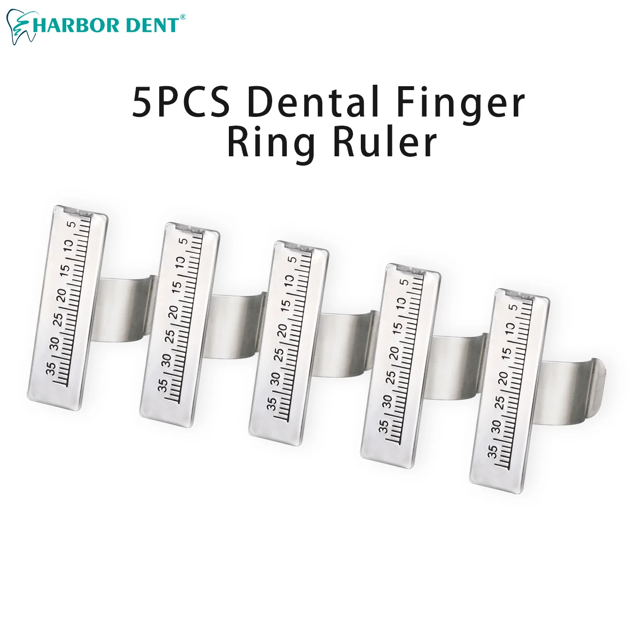 

5Pcs Dental Finger Ring Ruler Stainless Steel Root Canal Measuring Tool Dentist Span Ring Precision Endo Measure instrument