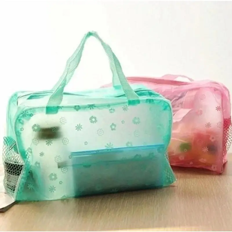 Easy To Carry Solid Color Fashion Travel Storage Bag For Cosmetics Makeup Travel Suitable Household Clothe Storage Bag Supplies