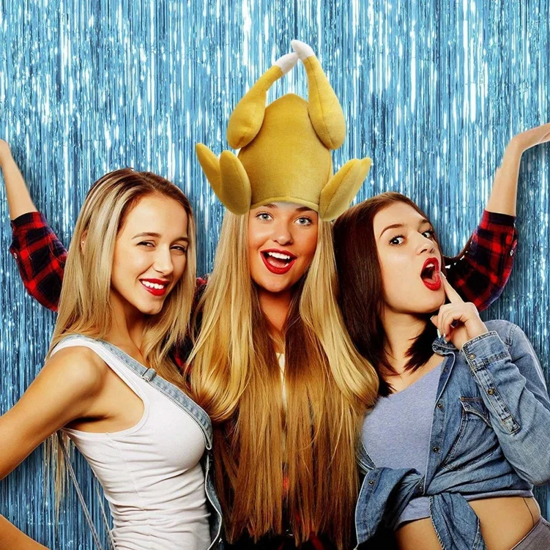 قطعة واحدة، قبعة ديك رومي محمصة، قبعة ممتعة لأزياء عيد الشكر للهالوين، مناسبة لمستلزمات حفلات أعياد الميلاد