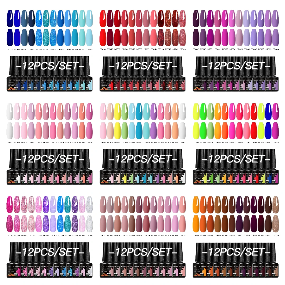 

12pc Nail Gel Polish Set HEMA FREE Nail Supplies DIY Manicure Varnish for Nails Salon Design Long Lasting UV/LED Decoraions