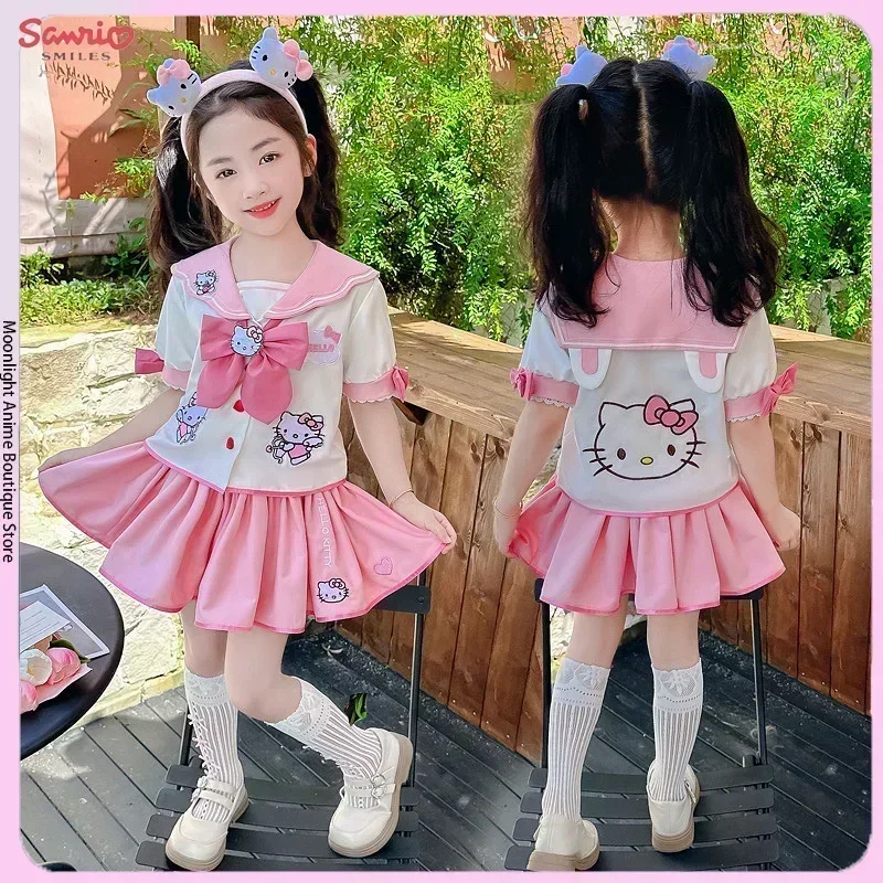 

Sanrio Kuromi Hello Kitty Fantasy Dress Up Children Birthday Party Princess Costume Lolita Cute Anime Halloween Kids Clothes