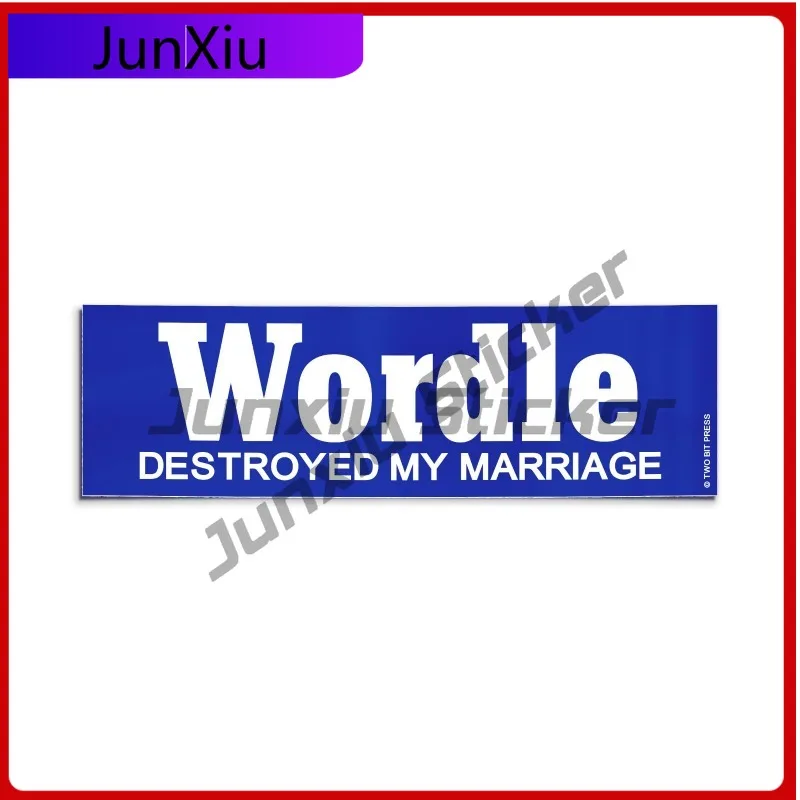 

WORDLE DESTROYED MY Cool Bumper Anti Scratch Sticker MARRIAGE Bumper Sticker Funny Vintage Style Vinyl Cool Fade Proof