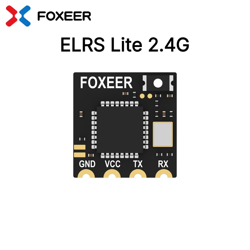 Foxeer ELRS Lite 2.4G Receiver Onboard Ceramic Antenna RGB LED Indicator 0.5g for ELRS 2.4G TX FPV Freestyle Long Range Drone