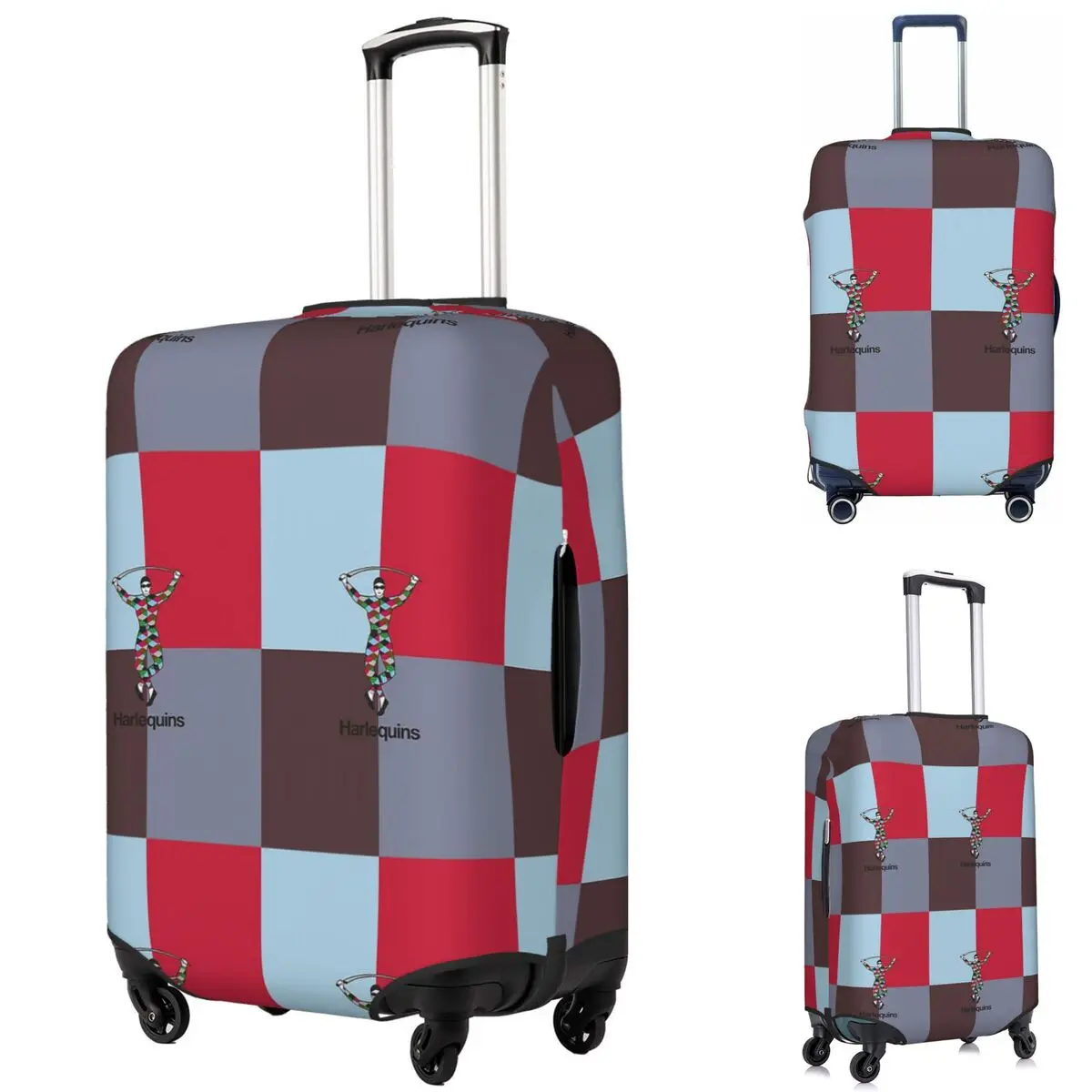 

Harlequins Rugby Suitcase Cover Protection Elastic Trip Luggage Protector Covers for 18-32 Inch