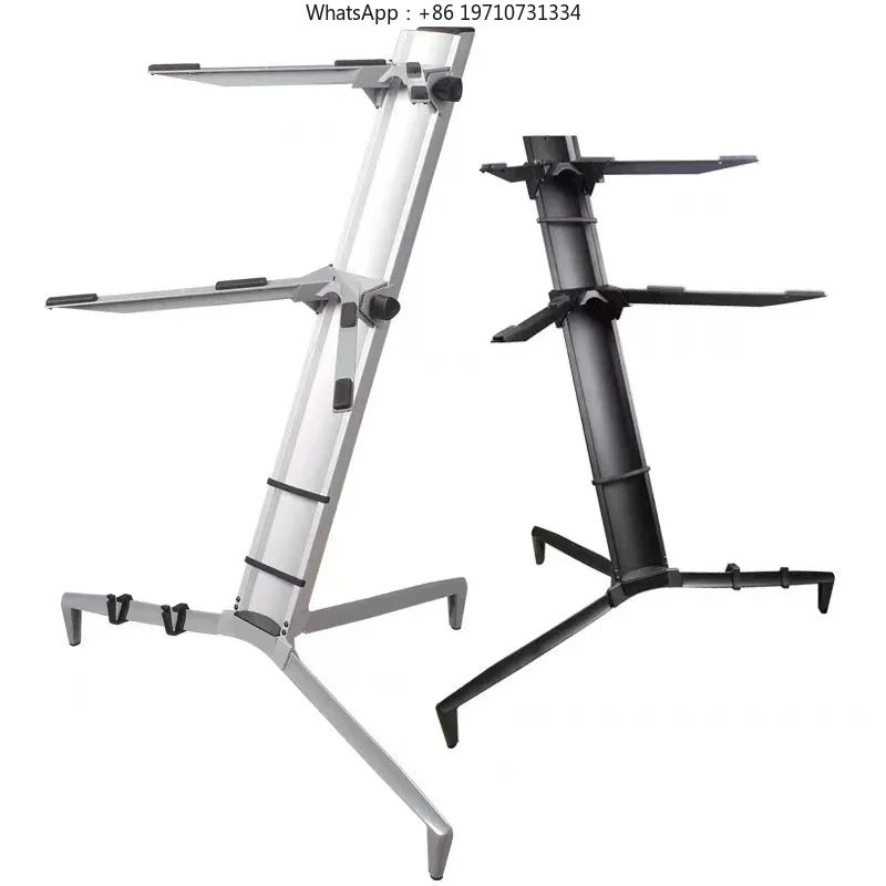 Aluminum Alloy Music Stand, Double 2-layer Professional Keyboard Stand, Electronic Piano Keyboard Stand