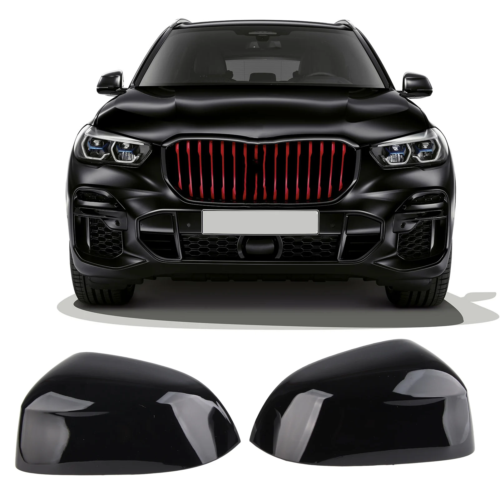 

1 Pair of Car Side Rearview Mirror Cover Lightweight Door Mirror Cover Caps For BMW X3 X4 X5 X6 X7 G01 G02