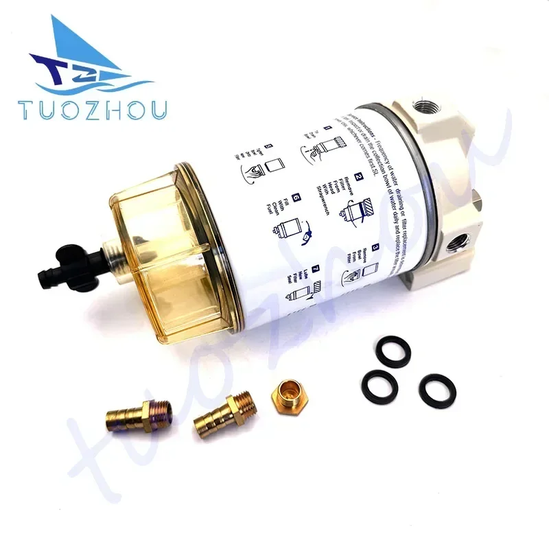 

Fuel Filter Water Separator Assembly S3227 For Mercury Suzuk Outboard Engine with Clear Bowl Base Filter Element