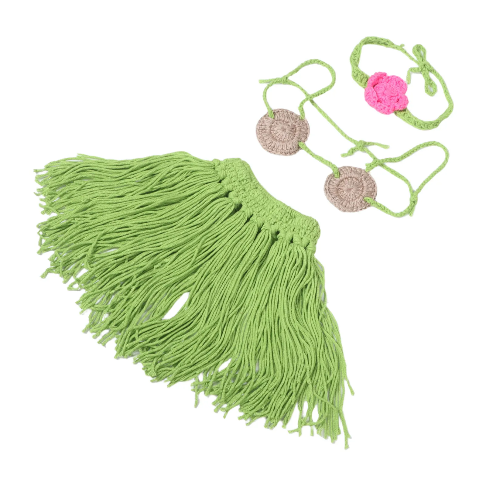 

1 set Baby Photoshoot Newborn Knitted Newborn Boy Photoshoot Props Straw Skirt Acrylic Costume Photography Props Set Long Pants