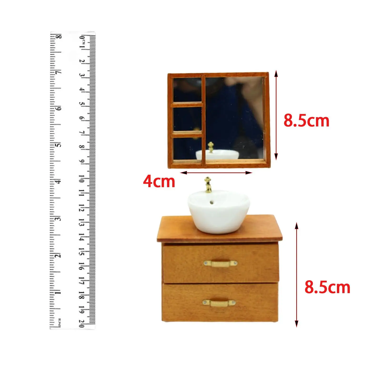 1/12 Mini House Set da bagno Mini House Accessori Mobili per casa delle bambole Giocattoli per bambini, ragazzi, ragazze 3 4 5 6