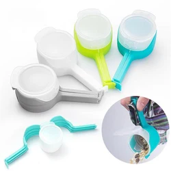 Food Storage Bag Sealing Clips Plastic Cap Sealer Clip With Pour Spouts Snack Candy Storage Fresh Clamp Kitchen Organizer 1PCS