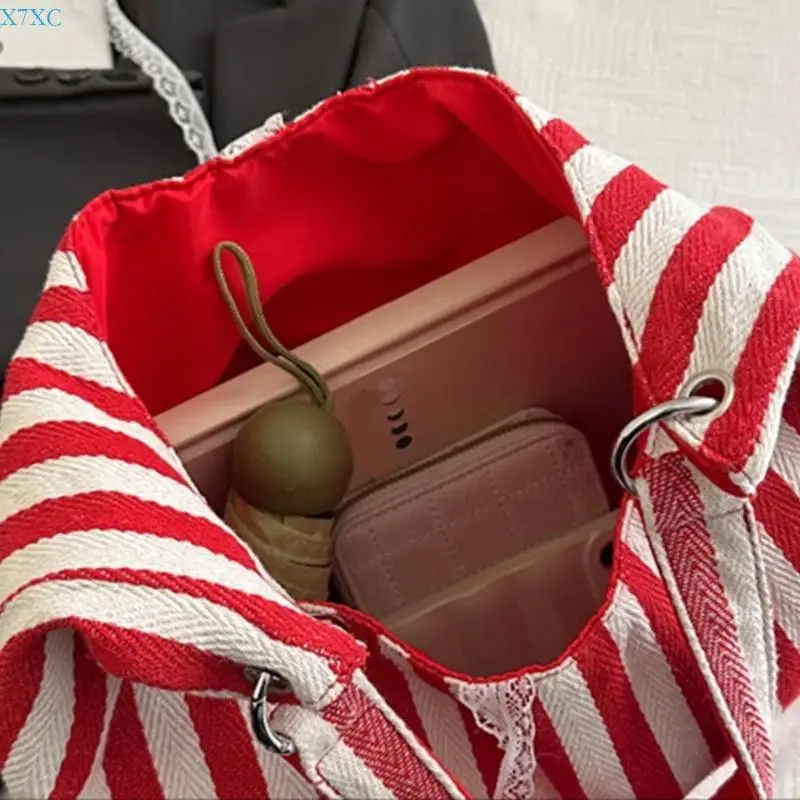 X7XC bolso mano para mujer, elegante bolso para axila, bolso hombro a rayas, bolso sencillo para ir trabajo, bolso para
