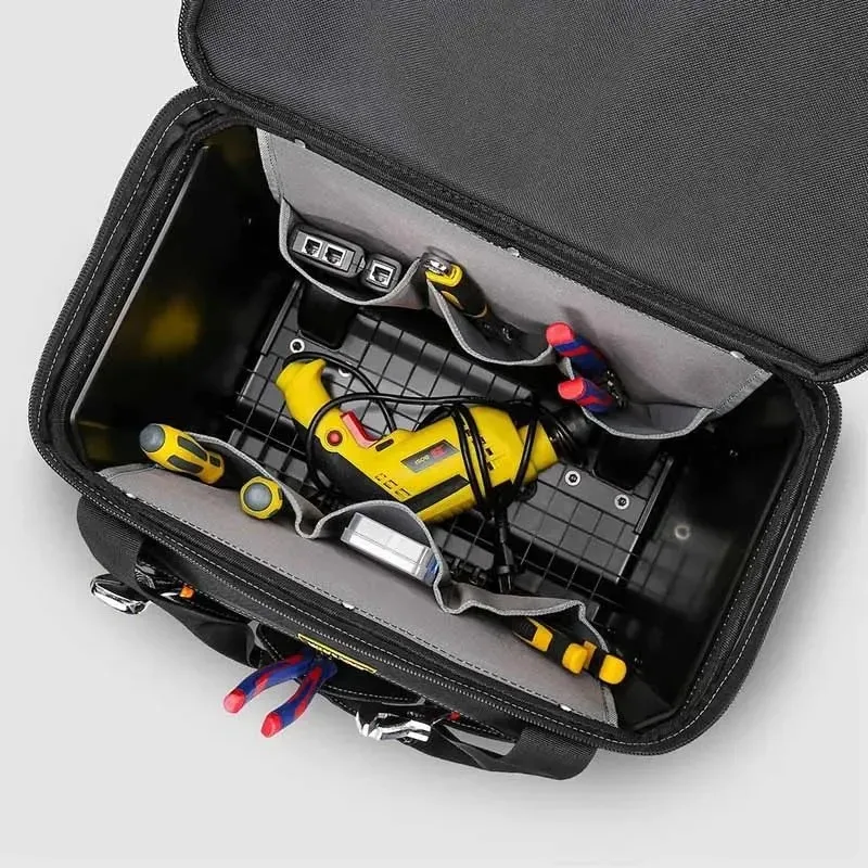 Multi-function Storage Organize Pull Rod Tool Bag Electrician Special Roller Type Canvas Large Capacity Hardware Repair Tool Kit
