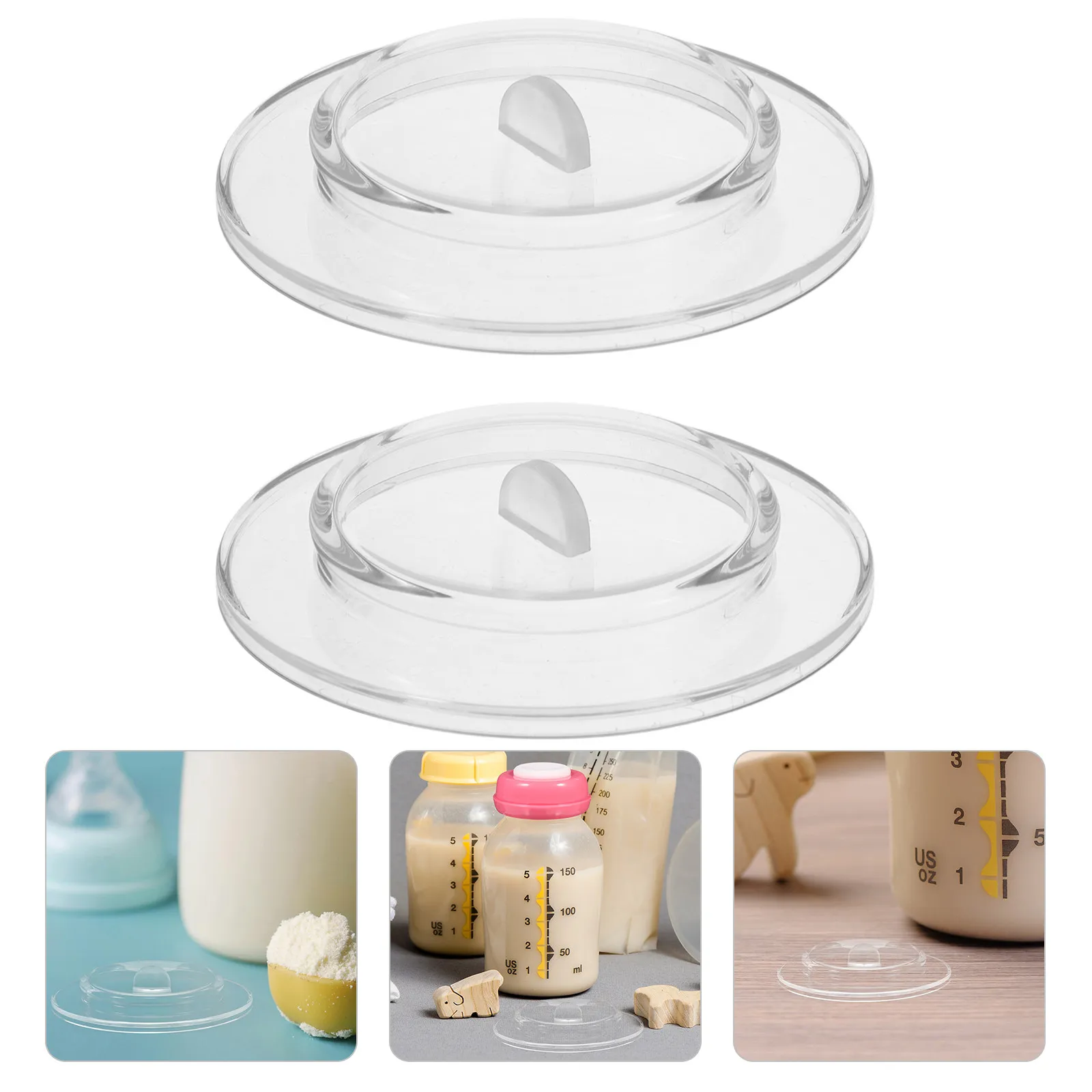 

5 шт. силиконовых уплотнителей для бутылочек для грудного молока и контейнеров с широким горлышком, герметичные, многоразовые, безопасные, для кормления