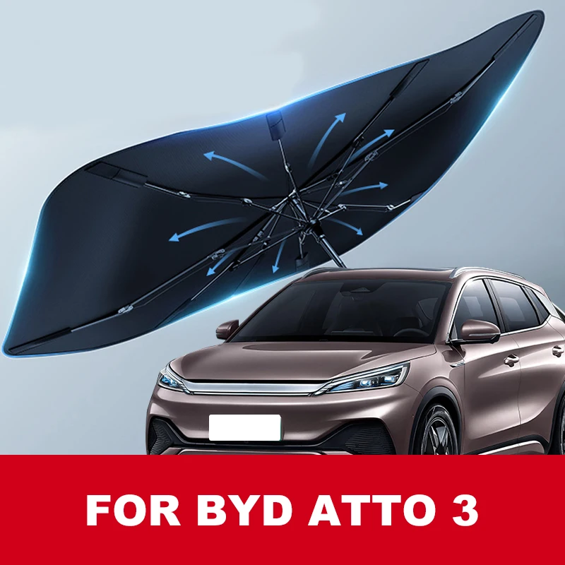 

Car Sunshade Umbrella Car Sun Shade Protector Parasol Summer Sun Interior Windshield Protection Accessories For Byd Atto 3 2023