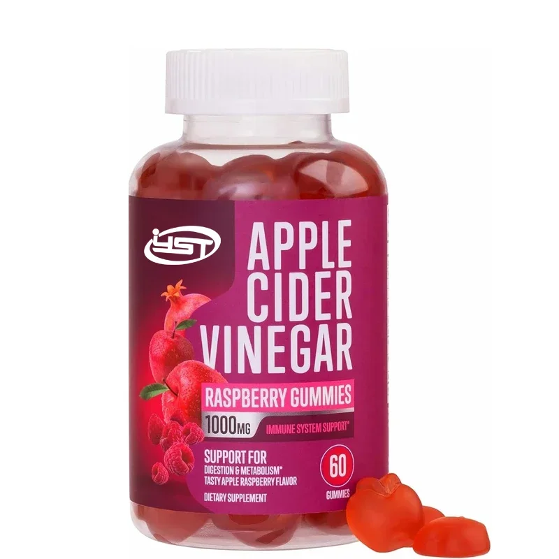 

Vegetarian Apple Cider Vinegar Gummies for Detoxification and Cleaning Vitamin B12 Digestive Supplements 60 Capsules