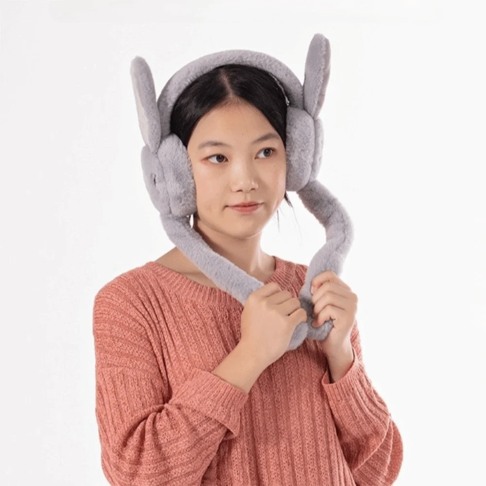 Soft Rabbit Earmuffs Imitation Fur Cartoon Ear Cover Windproof Cold Proof Winter Earmuffs Winter
