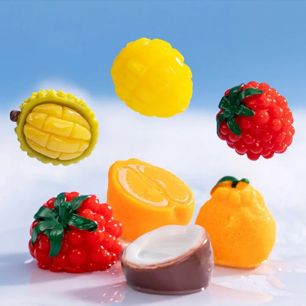 

Cute Simulation Fruit Figurines Mini 3D Fruit Figurines Miniatures DIY Decorations Handicrafts Artificial Fruits Wedding Party